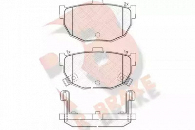 R BRAKE rb1144 -  Комплект тормозных колодок, дисковый тормоз